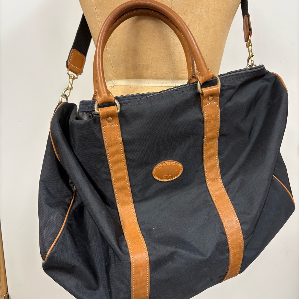 Vintage Longchamp Paris weekender duffle Bag